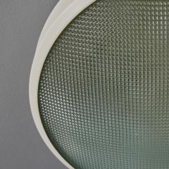G C M E Rare 1960s G C M E Metal Textured Glass Flush Mount - 4104676