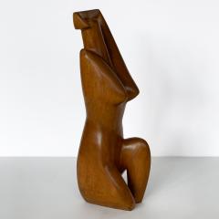 G Lynch Carved Solid Wood Nude Abstract Sculpture - 962592