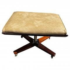 G Plan Vintage Creme Tufted Leather G Plan Swivel Lounge Chair and Ottoman - 4519278