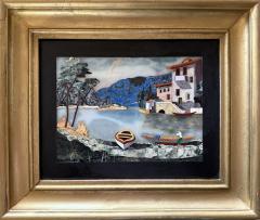 G Ugolini Pietra Dura Landscape with Figure  - 4795571