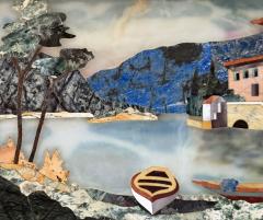 G Ugolini Pietra Dura Landscape with Figure  - 4795574