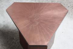 G Urso Pair of Italian Etched Copper and Brass Side Tables by G Urso - 380042