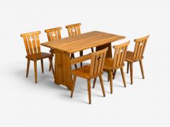 G ran Malmvall G ran Malmvall Dining Table and Six Chairs Pine Sweden 1970s - 4751410