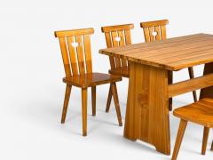 G ran Malmvall G ran Malmvall Dining Table and Six Chairs Pine Sweden 1970s - 4751411