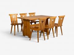 G ran Malmvall G ran Malmvall Dining Table and Six Chairs Pine Sweden 1970s - 4751412