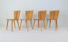 G ran Malmvall Midcentury Set of 4 Pine Sculptural Dining Chairs G ran Malmvall Sweden - 3031553