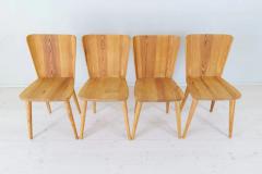 G ran Malmvall Midcentury Set of 4 Pine Sculptural Dining Chairs G ran Malmvall Sweden - 3031599