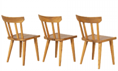 G ran Malmvall Set six G ran Malmvall pinewood dining chairs Sweden - 2985315