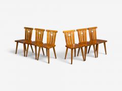 G ran Malmvall Six Dining Chairs Pine Sweden 1970s - 4751175