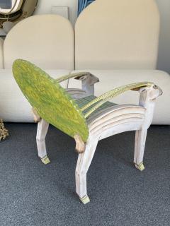 G rard Rigot Antelope Armchair Painted Wood by G rard Rigot France 1980s - 2121252