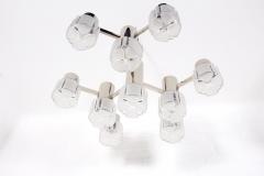 GAETANO SCOLARI Italian Gaetano Sciolari for Mazzega chandelier chrome glass 1970s - 2476626