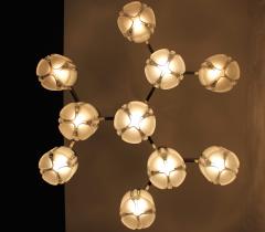 GAETANO SCOLARI Italian Gaetano Sciolari for Mazzega chandelier chrome glass 1970s - 2476627
