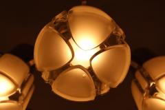 GAETANO SCOLARI Italian Gaetano Sciolari for Mazzega chandelier chrome glass 1970s - 2476636