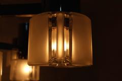 GAETANO SCOLARI Italian Gaetano Sciolari for Mazzega chandelier chrome glass 1970s - 2476638