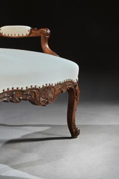 GENEROUS FRENCH 19TH CENTURY CARVED OPEN ARMCHAIR FAUTEUIL - 1840607