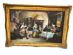 GEORGE FRANK BOBHOLZ THE PALM READER PAINTING CESARE AUGUSTE DETTI PAINTED BY GEORGE FRANK BOBHOLZ - 4535023