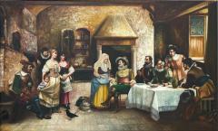 GEORGE FRANK BOBHOLZ THE PALM READER PAINTING CESARE AUGUSTE DETTI PAINTED BY GEORGE FRANK BOBHOLZ - 4535161