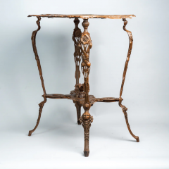 GERMAN ART NOUVEAU CAST IRON TABLE BY MUSTERSCHUTZ COMPANY - 3537452