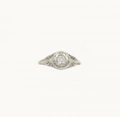 GIA CERTIFIED 0 28 CARAT OLD EUROPEAN CUT DIAMOND AND 18K GOLD ENGAGEMENT RING - 2621274