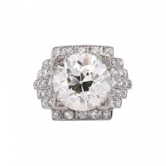 GIA Cert 5 01 Carat Old Euro Cut Diamond Edwardian Antique Platinum Ring - 3976564