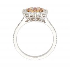 GIA Certified 1 51 CTTW Fancy Light Brown Pink Internally Flawless Diamond Ring - 3500476