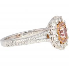 GIA Certified 1 51 CTTW Fancy Light Brown Pink Internally Flawless Diamond Ring - 3500480