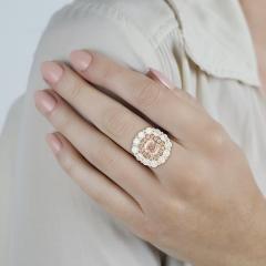 GIA Certified 1 51 CTTW Fancy Light Brown Pink Internally Flawless Diamond Ring - 3500481
