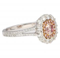 GIA Certified 1 51 CTTW Fancy Light Brown Pink Internally Flawless Diamond Ring - 3500486