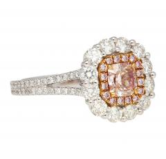 GIA Certified 1 51 CTTW Fancy Light Brown Pink Internally Flawless Diamond Ring - 3500494
