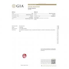 GIA Certified 1 63 Carat Padparadscha Sapphire and Diamond Halo Set Cluster Ring - 3861958