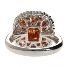 GIA Certified 2 69 Carat Fancy Orangey Pink Diamond and Diamond Halo Ring - 3772530