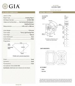 GIA Certified 2 69 Carat Fancy Orangey Pink Diamond and Diamond Halo Ring - 3772534