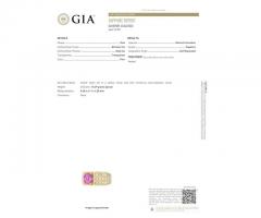 GIA Certified 2 77 Carat Oval Cut Pink Sapphire Square Shape Ring - 3515148