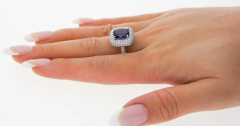 GIA Certified 3 25 Carat No Heat Color Change Blue Sapphire Ring - 3643529