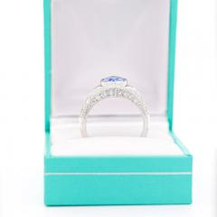 GIA Certified 4 Carat Marquise Cut Ceylon Sapphire Diamond Platinum Ring - 3509852
