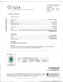 GIA Certified 4 Carat Oval Cut No Oil Emerald and Diamond Halo Cocktail Ring - 3552624