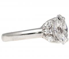 GIA Certified 4 Carat TW Oval Lab Grown Diamond Platinum Engagement Ring - 3772426