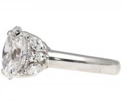 GIA Certified 4 Carat TW Oval Lab Grown Diamond Platinum Engagement Ring - 3772430