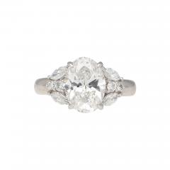 GIA Certified 4 Carat TW Oval Lab Grown Diamond Platinum Engagement Ring - 3775178