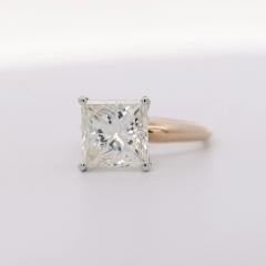 GIA Certified 5 13 Carat Princess Cut M SI2 Diamond Solitaire Engagement Ring - 3974395