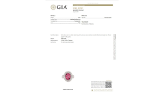 GIA Certified 7 60 Carat No Heat Pink Spinel and Diamond Ring in Platinum - 3649309