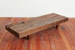 GIANT TEAK SLAB BENCH - 3079434