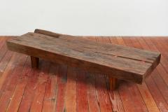 GIANT TEAK SLAB BENCH - 3079436