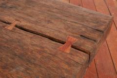 GIANT TEAK SLAB BENCH - 3079445