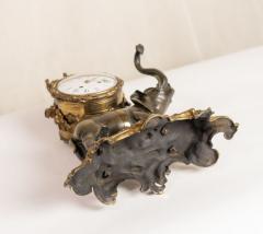 GILT BRONZE LOUIS XV STYLE ELEPHANT MANTEL CLOCK - 3022441