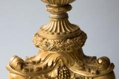 GILT BRONZE RESTAURATION CANDELABRA CONVERTED TO A TABLE LAMP - 897357