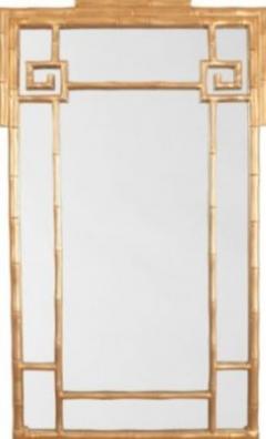 GILT FINISH FAUX BAMBOO WALL MIRROR - 3614253