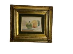 GILT FRAMED STILL LIFE FRUIT WATERCOLOR - 4649027