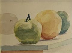 GILT FRAMED STILL LIFE FRUIT WATERCOLOR - 4689237