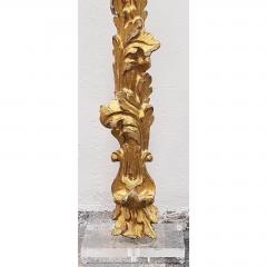 GILTWOOD HAND CARVED LAMPS ON ACRYLIC BASES ONE WITH ADJUSTABLE HEIGHT PAIR - 797767